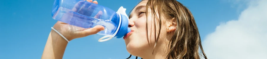 Woman drinking water