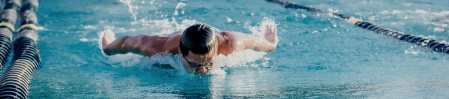 Man doing breast stroke