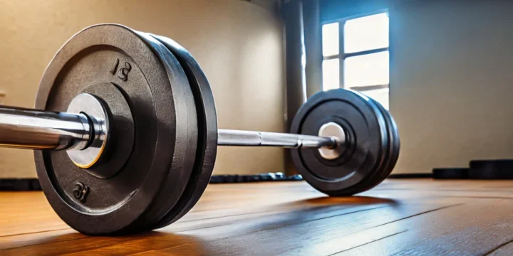 A big home barbell at home
