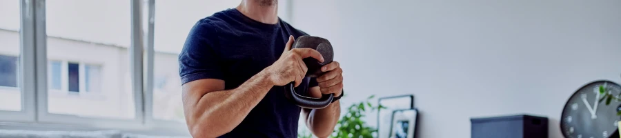 Man doing strength and conditioning exercise