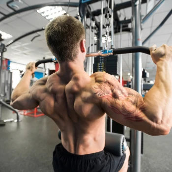 Man working out his back