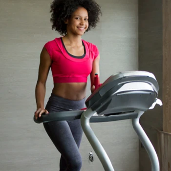 A person working out on a treadmill