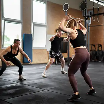 a picture of people doing an exercise