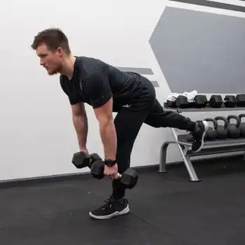 a picture of a man doing a Single-Leg Romanian Deadlifts