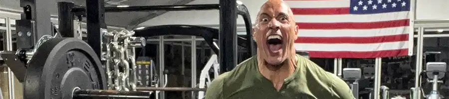 The Rock and his home gym
