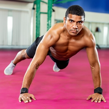 Man doing strength training