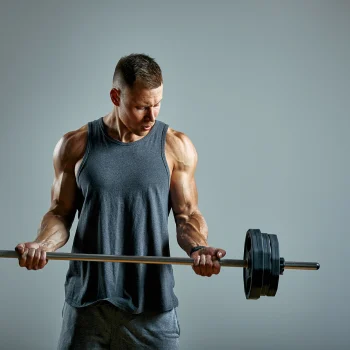 Man performing a Barbell Row