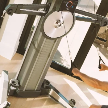 A person working out at home with the NordicTrack Fusion CST