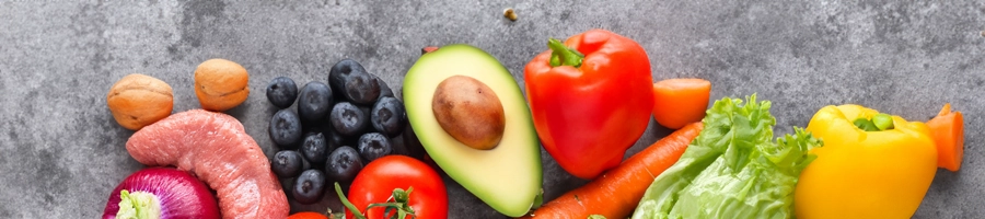 Close up shot of healthy vegetables