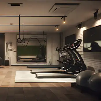 a picture of a home gym