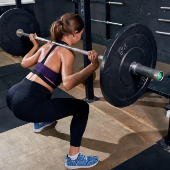 Person doing a back squat