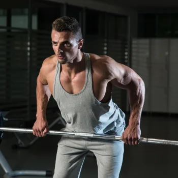 Man doing barbell row