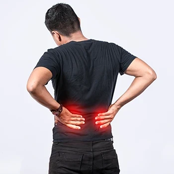 A man with lower back pain