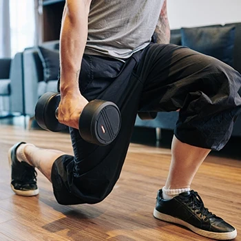 A person doing lunges