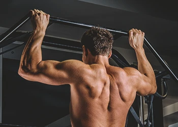 A person doing back workouts at the gym