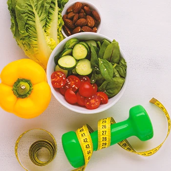 Close up shot of a bowl of a healthy diet