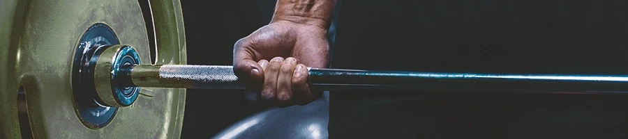 Man holding a barbell