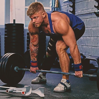 A person preparing doing a Romanian Deadlifts at the gym