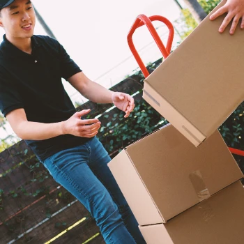 A man delivering a package