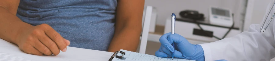 A doctor talking to a patient about TRT