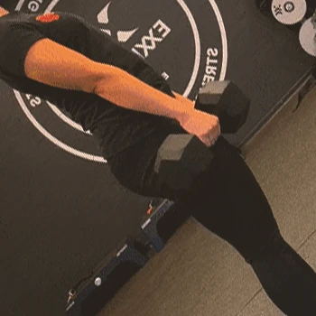 A person doing dumbbell Romanian Deadlifts