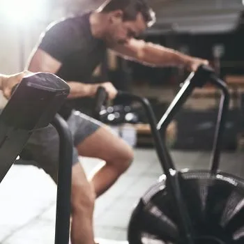 Man doing cardio exercise