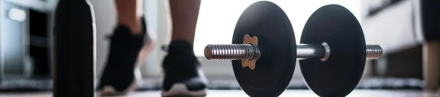 Man working out with barbell