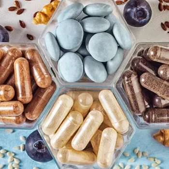 Colorful supplement pills