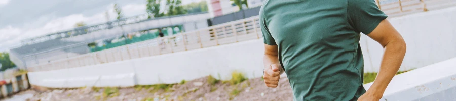 A person jogging outside