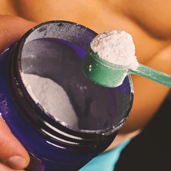 Close up shot of Pre-workout powder