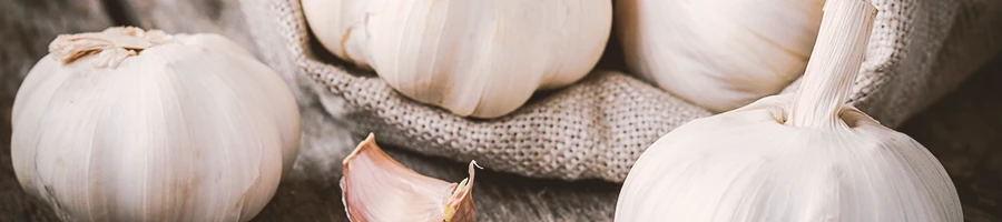 Picture of garlic on the table