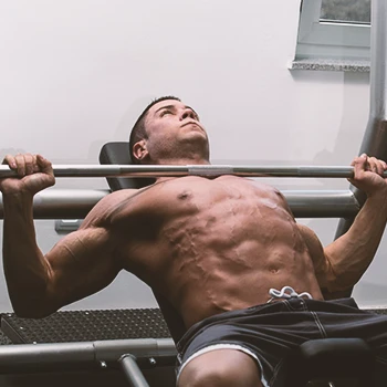 Man working chest in the gym