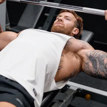 Kenny doing a bench press