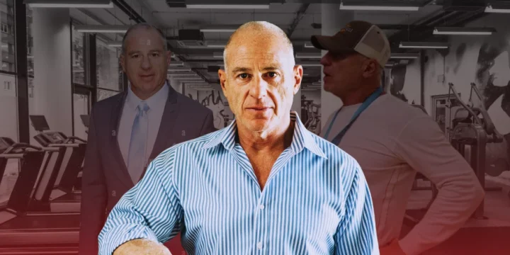 David Zelon working out at the gym