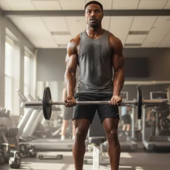 Michael doing bicep curl