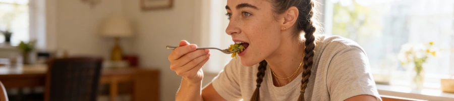 Demi Bagby eating a healthy diet