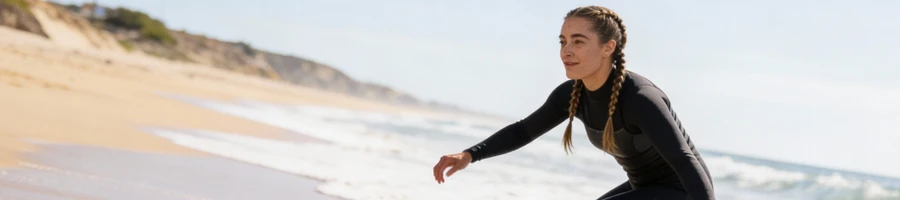 Demi Bagby surfing at the beach