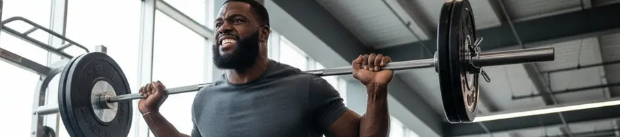 Derrick doing squat workout