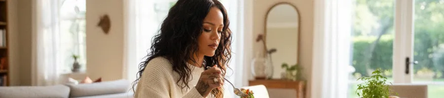 Rihanna eating healthy diet meal