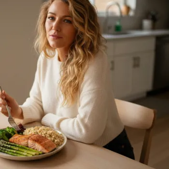 Blake continuing her diet meal for 2026