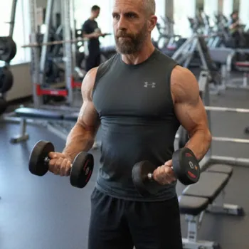 Paul doing a bicep curl