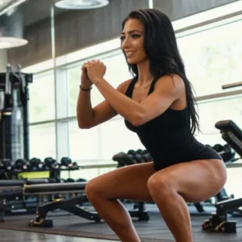 Ashley doing a squat