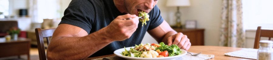 Greg Doucette eating a healthy diet