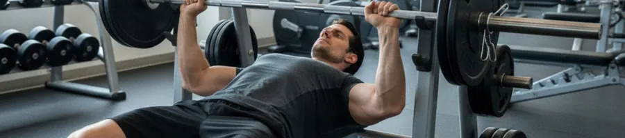 Henry doing bench press