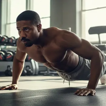 Michael doing push up workout