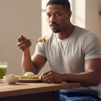 Michael eating healthy meal for breakfast