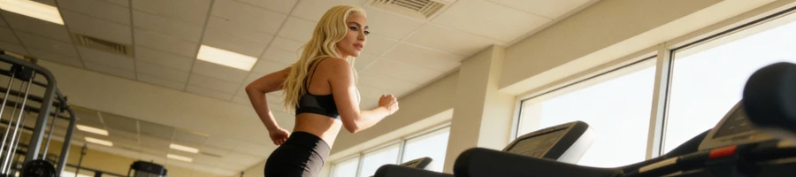 Lady Gaga working out in the gym