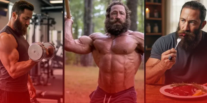 Liver King eating diet for 2026 and working out his manly physique