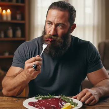 Liver king eating liver for his diet