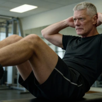 Stephen Lang working out